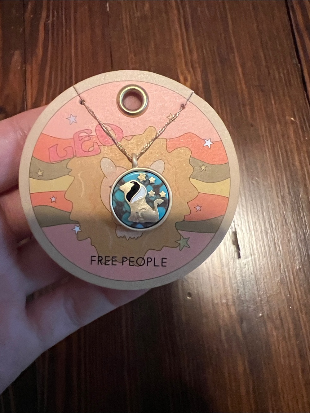 Free People Leo Pendant Necklace with Turquoise Accents